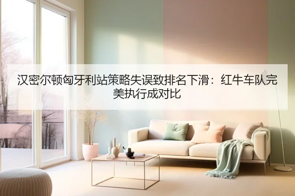 汉密尔顿匈牙利站策略失误致排名下滑：红牛车队完美执行成对比